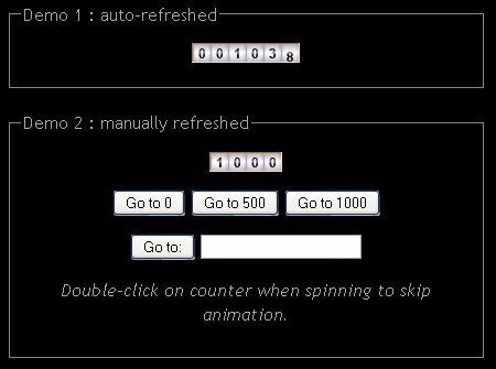 Odometer Style Javascript Counter using MooTools