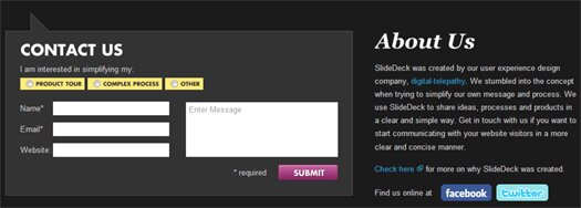 Contact Form Creative Footer