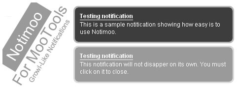 Growl-Like Notifications With MooTools Notification Plugin