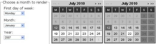 Unobtrusive Calendar Component for jQuery Unobtrusive Calendar Component for jQuery