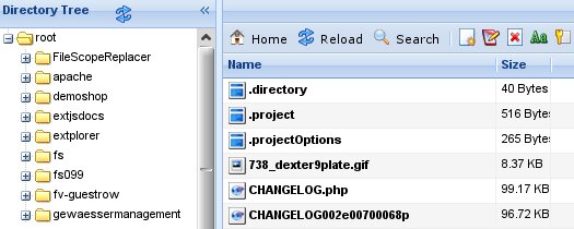 Web Based PHP JavaScript File Manager