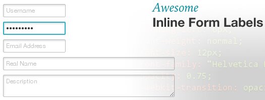 Inline Form Labels With CSS3 & JavaScript Inline Form Labels With CSS3 & JavaScript