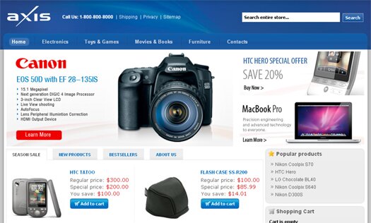 Axis Commerce - Open Source Free eCommerce CMS