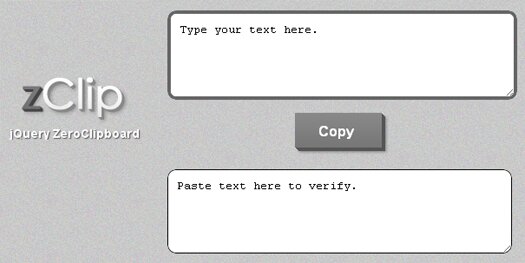 Copy to Clipboard Free jQuery Plugin: ZeroCipboard (zClip) Copy to Clipboard Free jQuery Plugin: ZeroCipboard (zClip)
