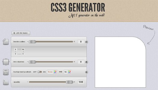 Free Web Based CSS3 Generator