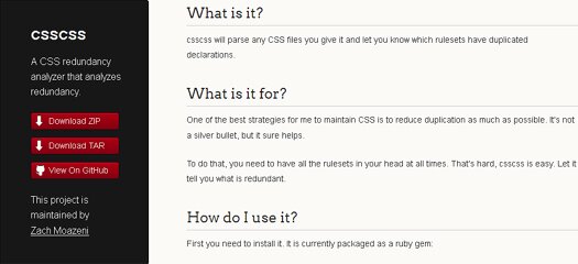 A CSS Redundancy Analyzer csscss