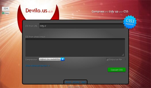 Compress and Tidy Up Your CSS Devilo.us