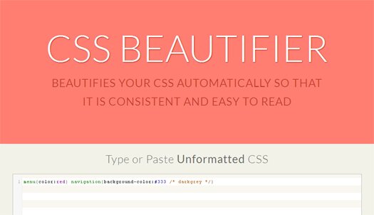 Make Your CSS Beautiful, Consistent and Easy to Read CSS Beautifier