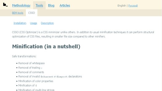 Perform Structural Optimization of CSS Files CSSO