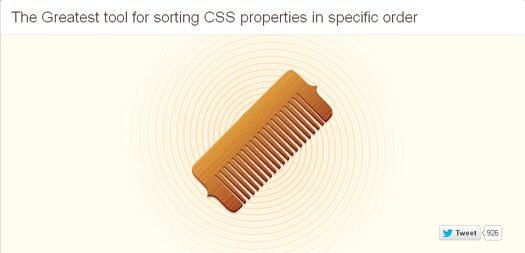 Tool for Sorting CSS Properties in a Specific Order CSS Comb